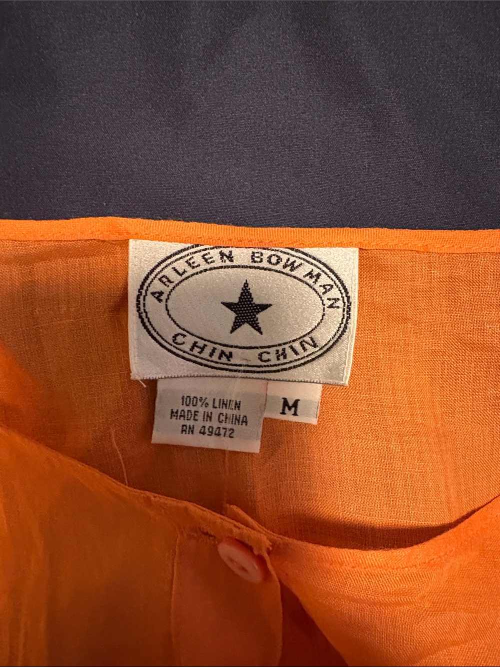 Women’s 2 piece Orange Tunic w/ Pant - Picture 2 of 8